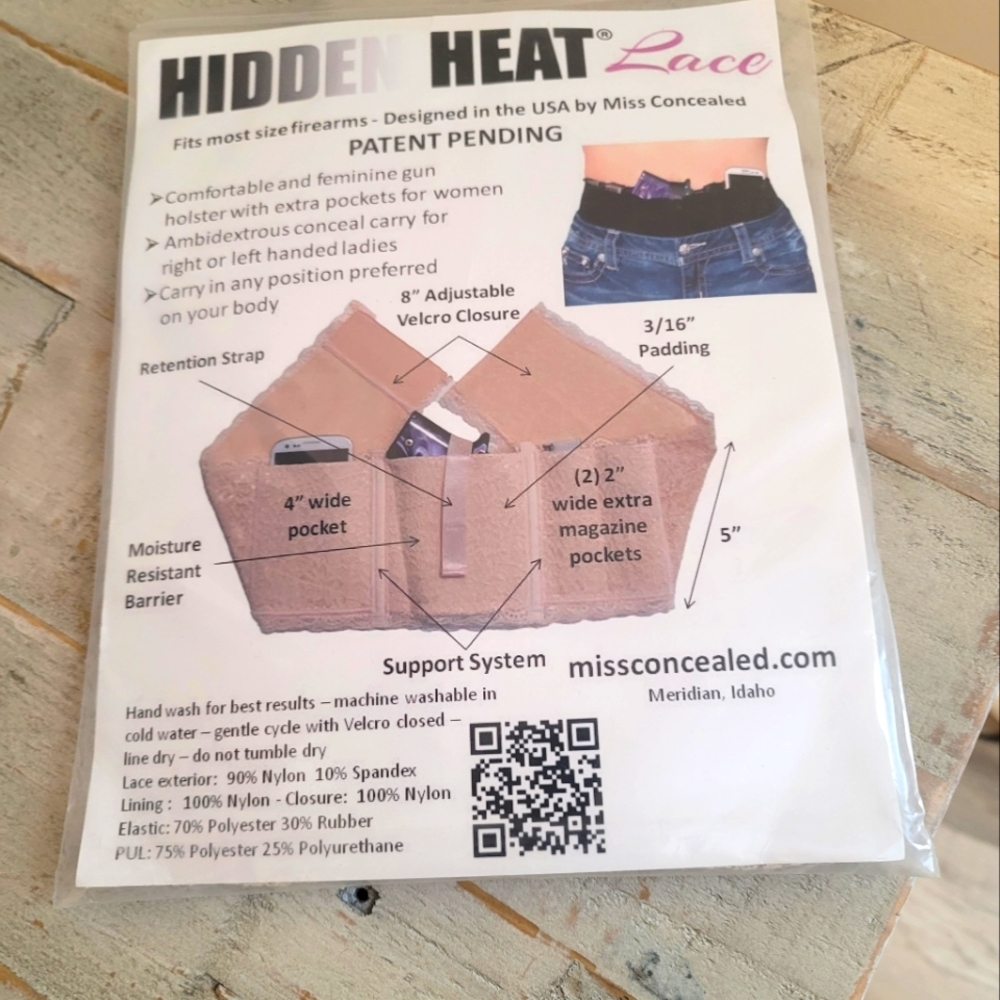 Hidden Heat Lace Ladies wristband Concealed Carry Gun Holster